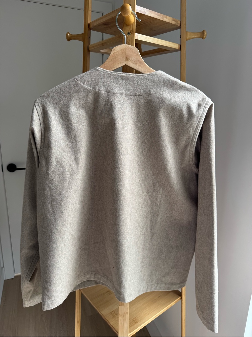 MUJI Light Beige V-Neck Button Front Cardigan - Picture 6 of 6
